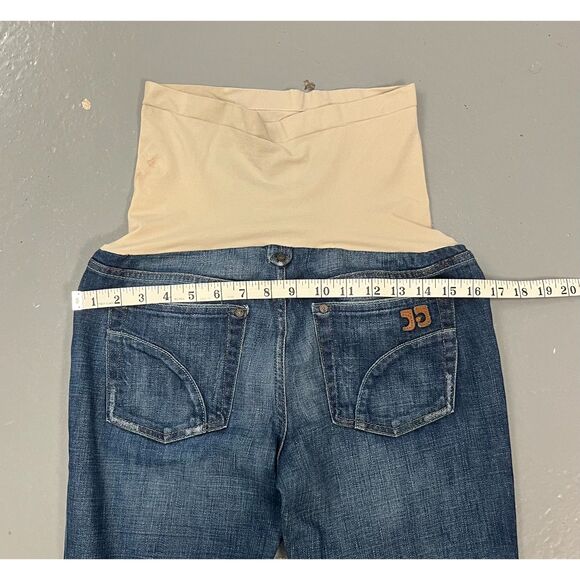 Joe’s Jeans A Pea in the Pod Sz 27 Maternity Jeans Bootcut Medium Wash Distress - Picture 5 of 7